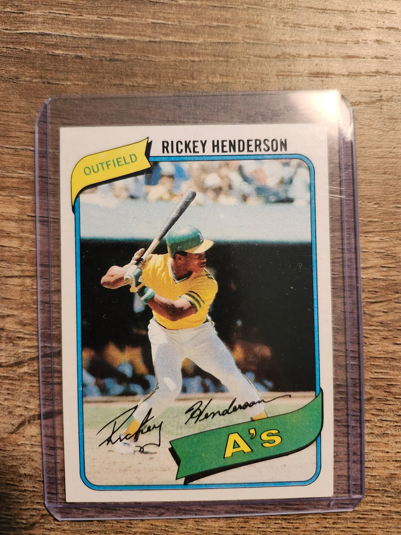 Rickey Henderson 1980 Topps rookie card Oakland A's