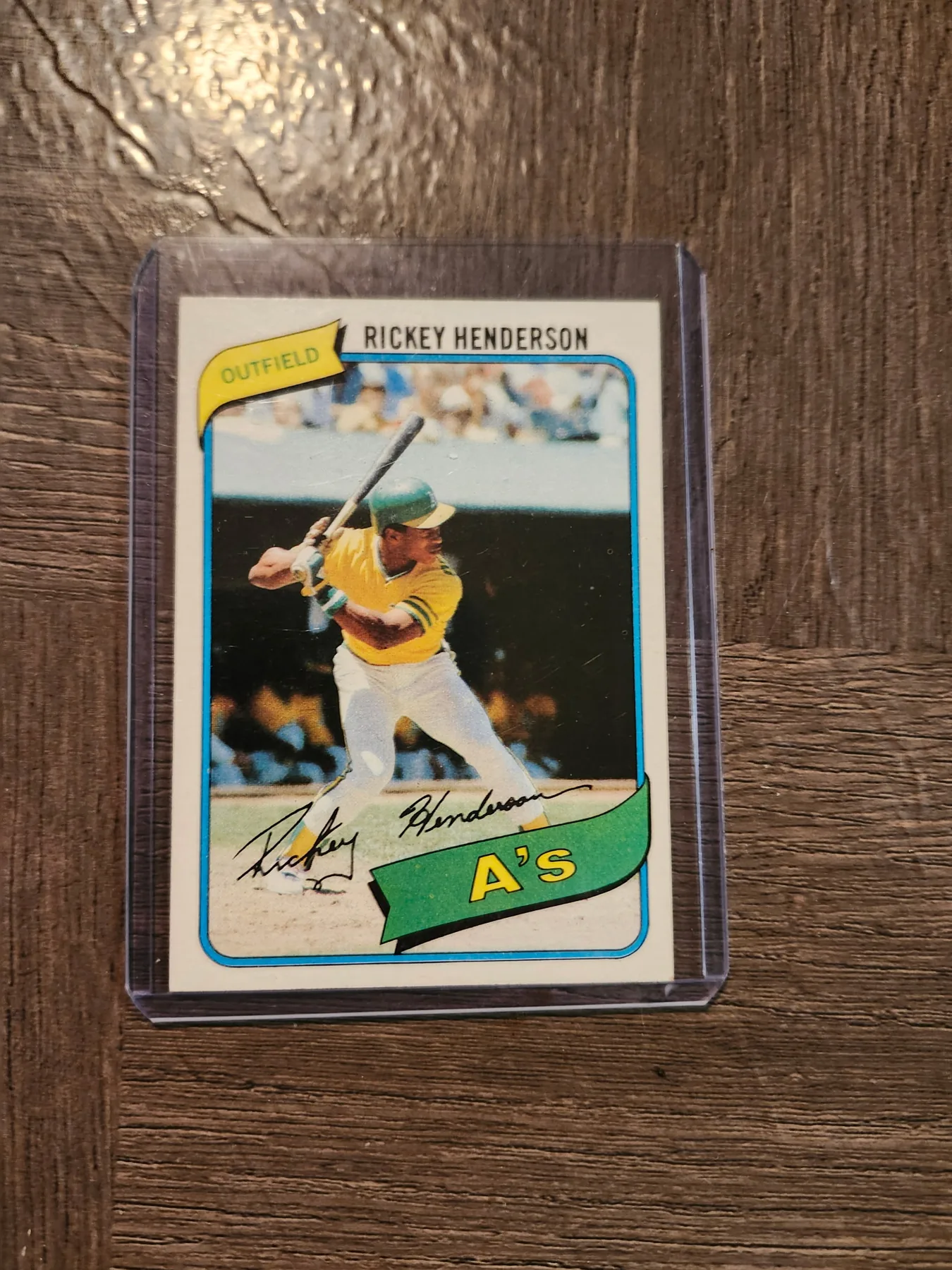 Rickey Henderson 1980 Topps Oakland A's card