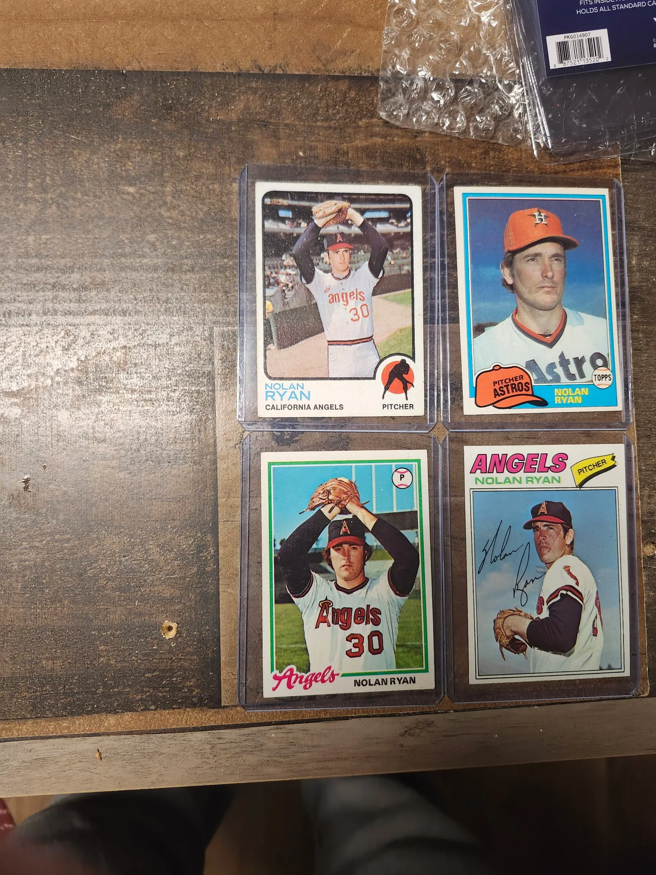 Nolan Ryan multi-era Topps collection California Angels and Houston Astros