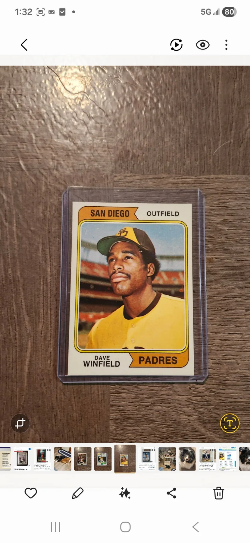 Dave Winfield 1974 Topps rookie card San Diego Padres