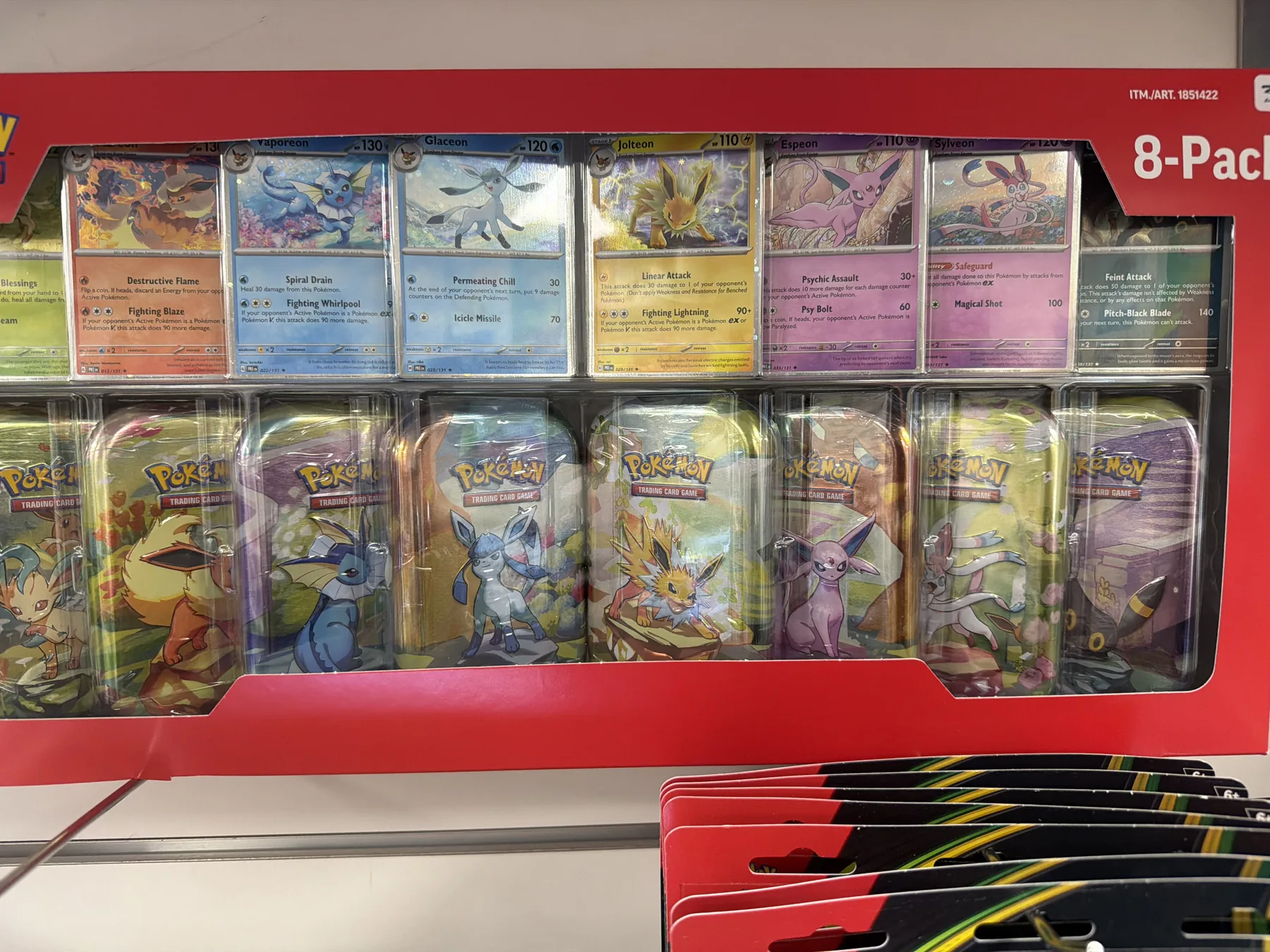 Pokemon Eevee Evolutions 8-pack tin collection set