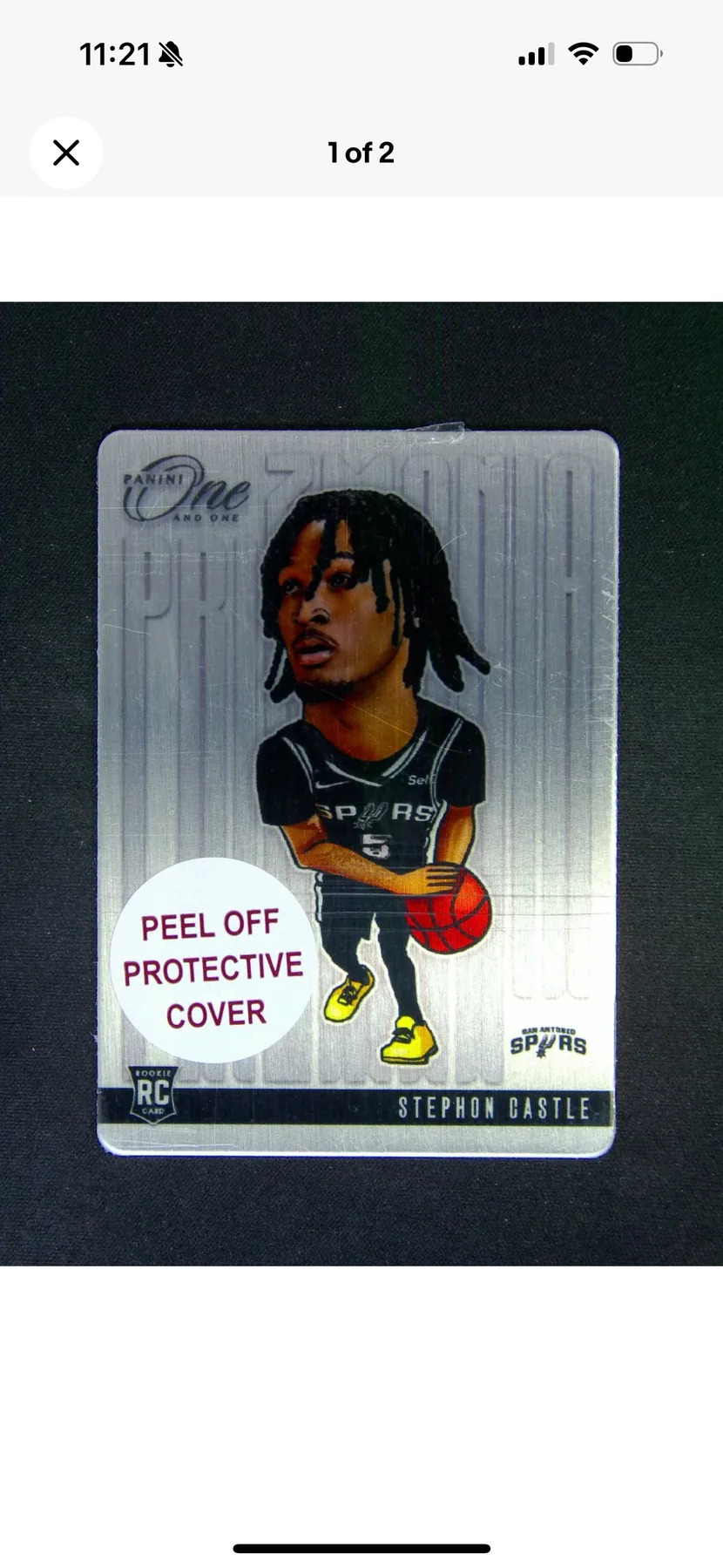 Stephon Castle Panini One rookie card