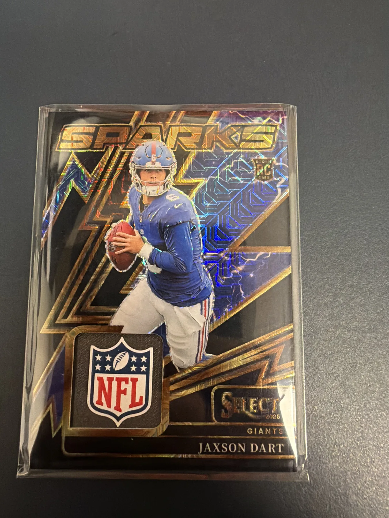 Jaxson Dart Panini Select Sparks insert football card