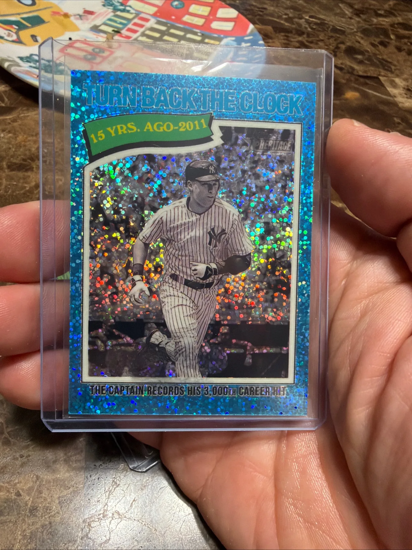 Derek Jeter Topps Turn Back the Clock insert commemorating 3000th career hit New York Yankees