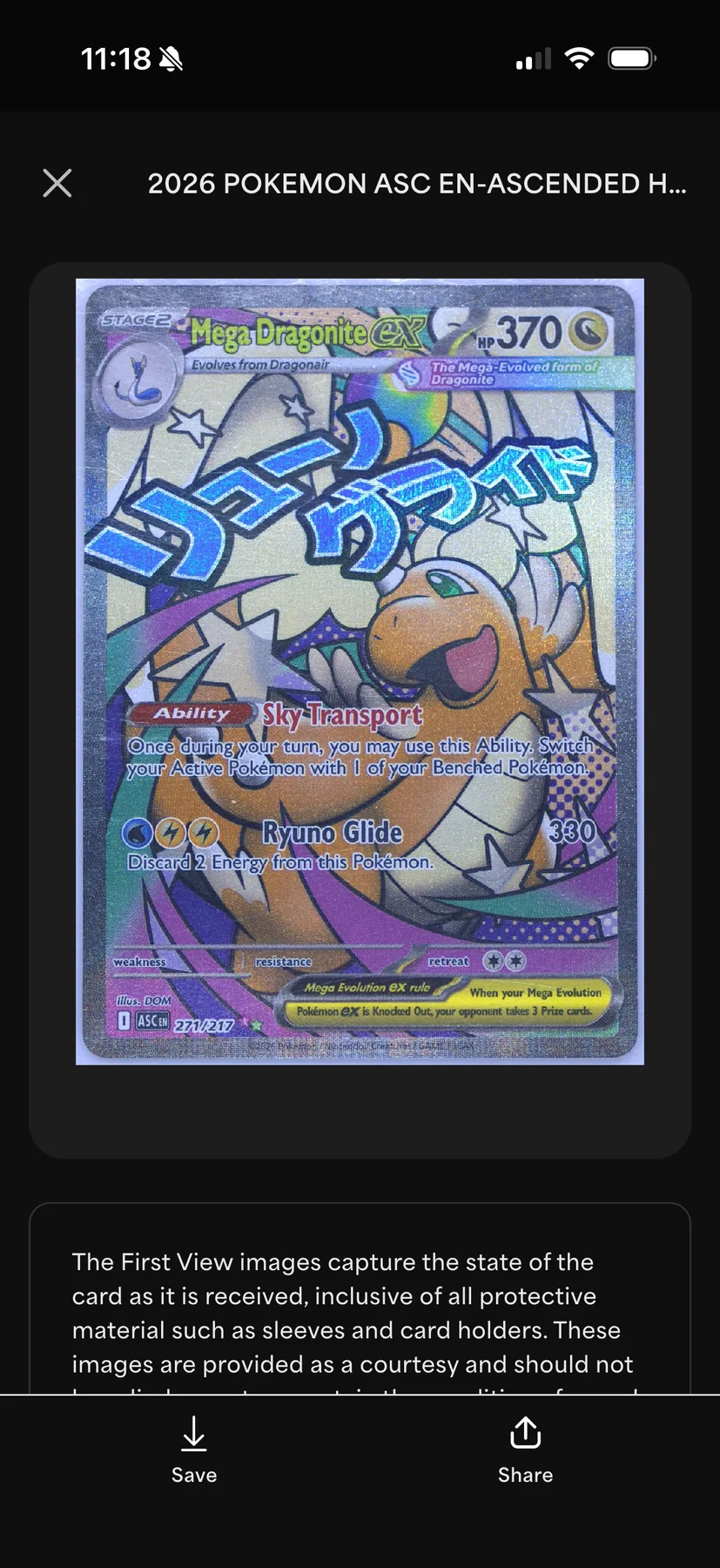 Mega Dragonite EX 2026 Pokemon Ascended Heavens Japanese art card